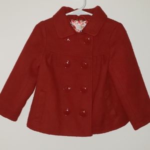 Red peacoat, 3T - Darling for Christmas!